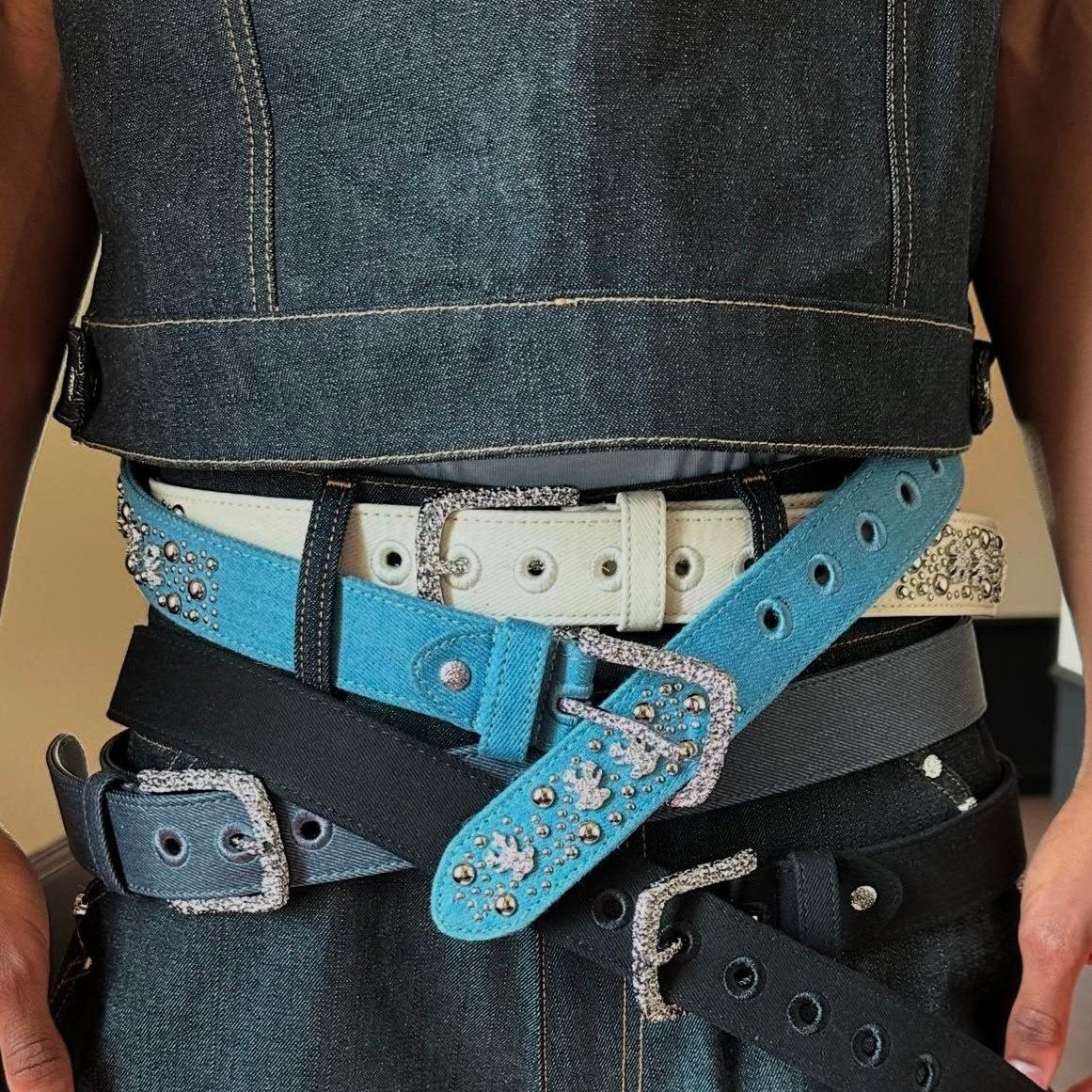 Custom belt hardware detail