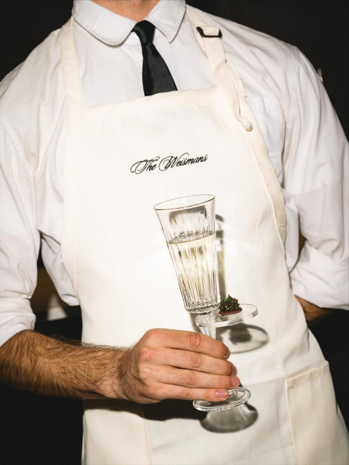 Linen apron detail, uniform work