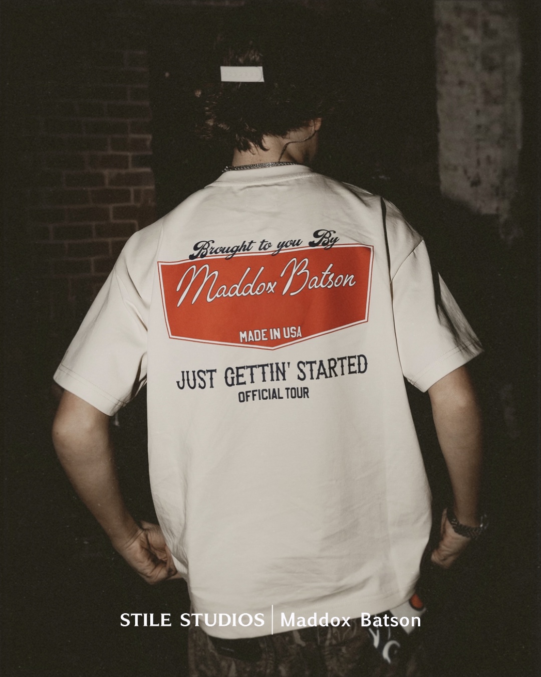 Maddox Batson tour tee, back graphic